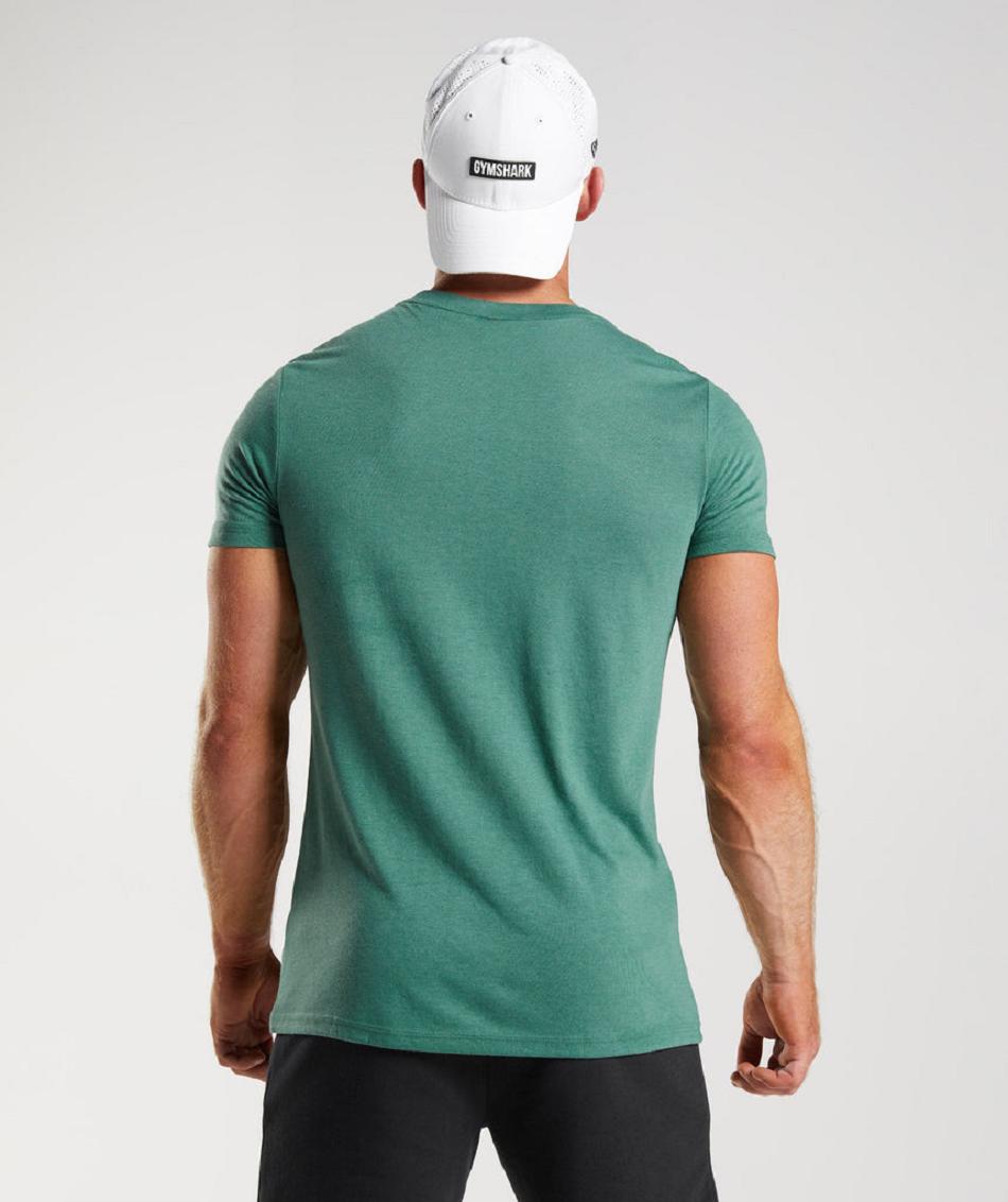 T Shirts Gymshark Legacy Hombre Verdes | MX_3223NWY