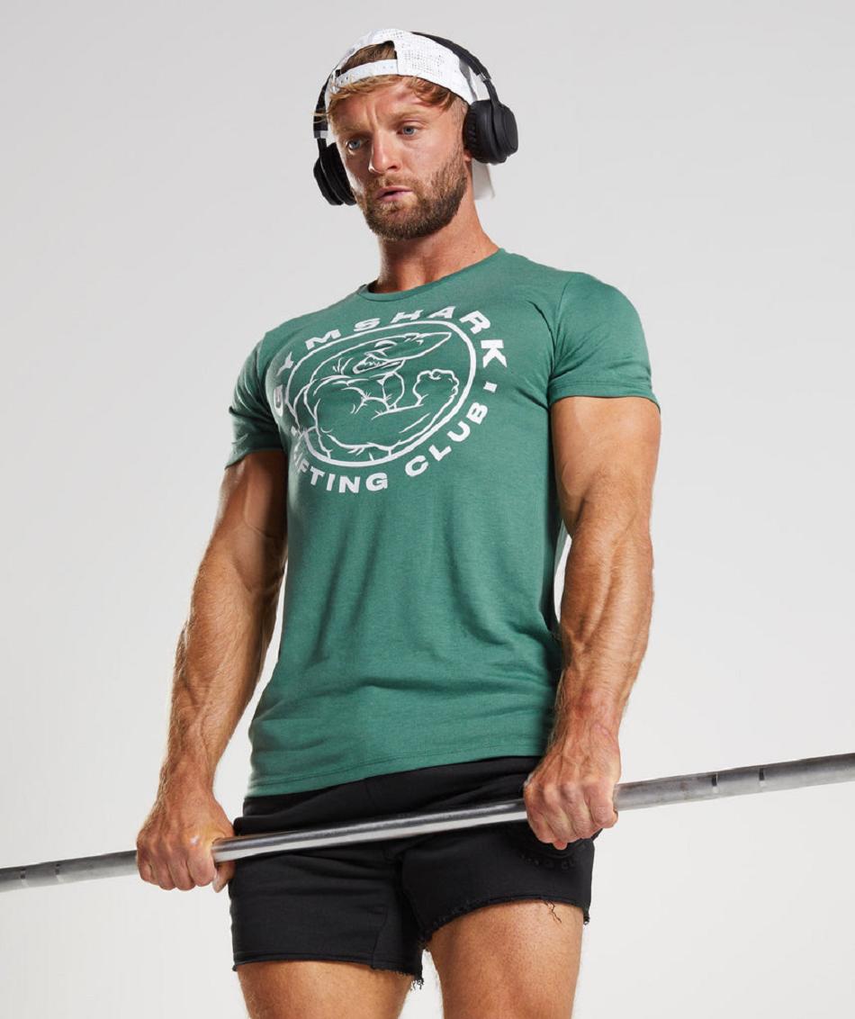 T Shirts Gymshark Legacy Hombre Verdes | MX_3223NWY