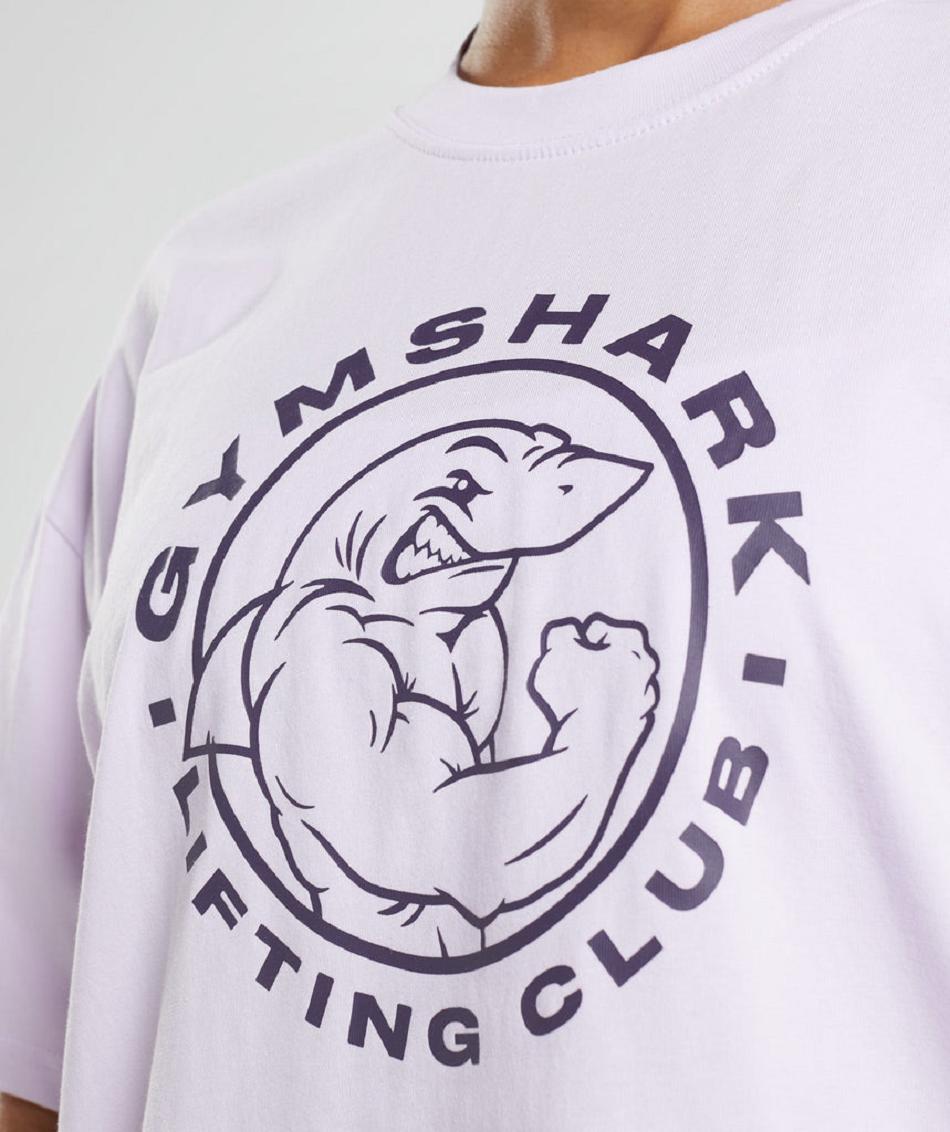 T Shirts Gymshark Legacy Oversized Mujer Morados | MX_4047SGL