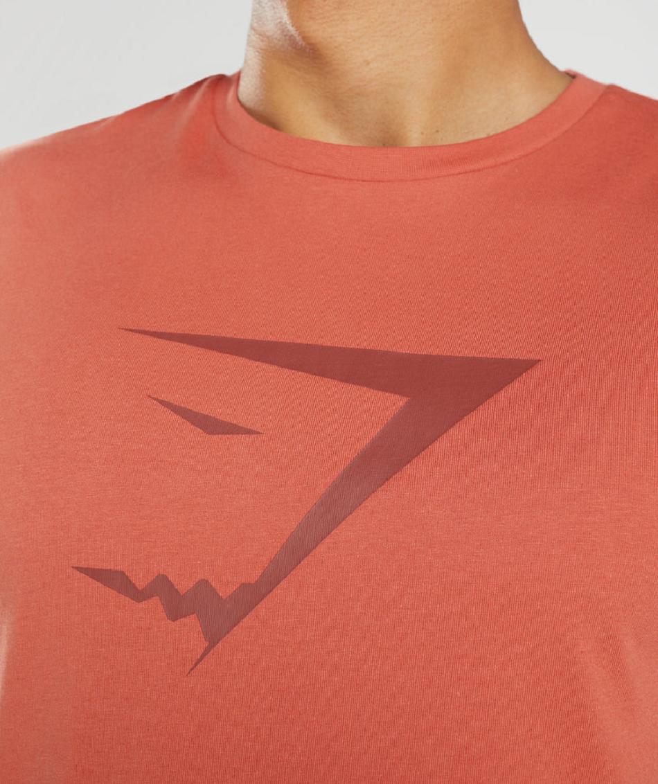 T Shirts Gymshark Sharkhead Infill Hombre Rojos | MX_3250MQZ