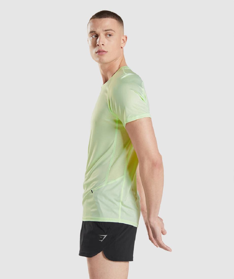 T Shirts Gymshark Speed Evolve Hombre Verdes | MX_3096FDN