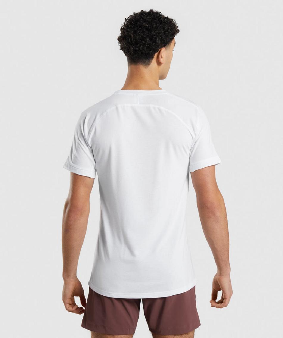 T Shirts Gymshark Studio Amplify Hombre Blancos | MX_3098HAP