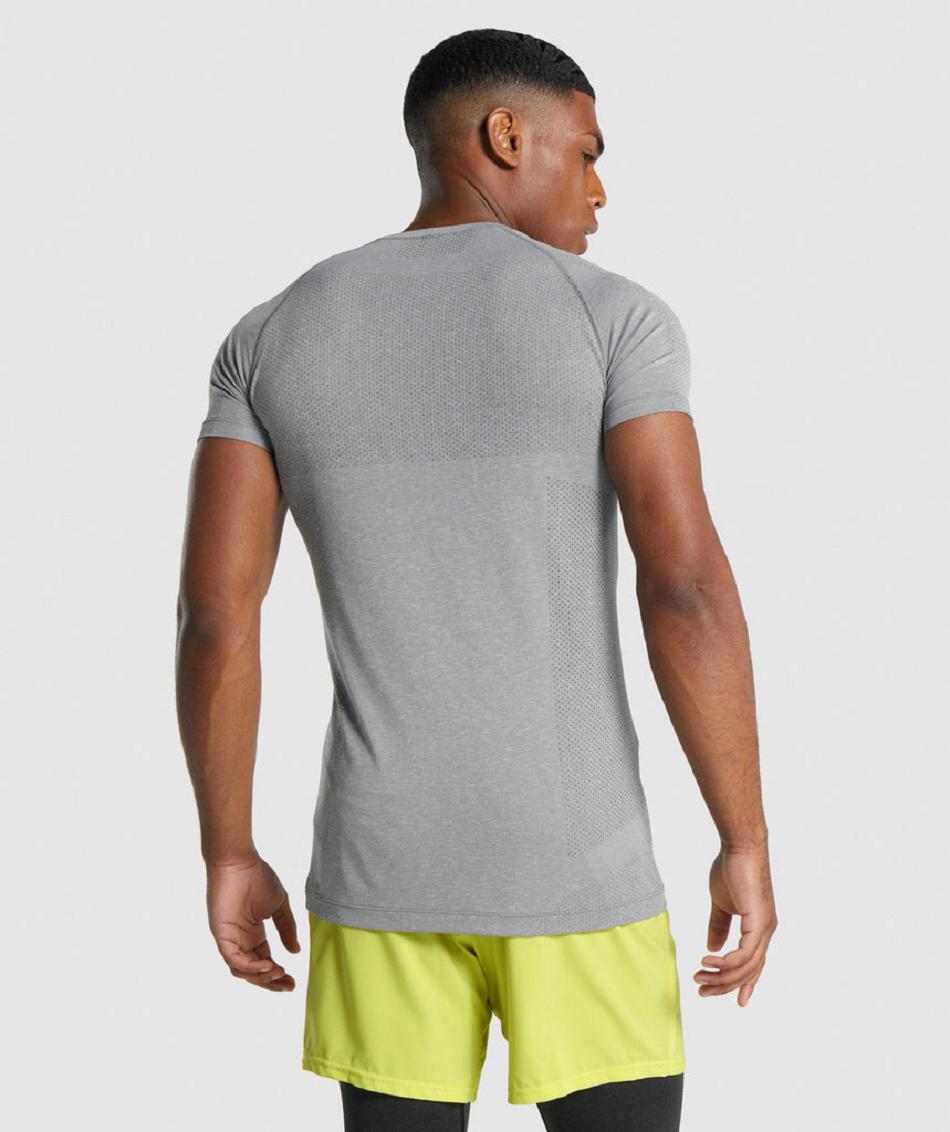 T Shirts Gymshark Vital Light Seamless Hombre Grises | MX_3163PJJ