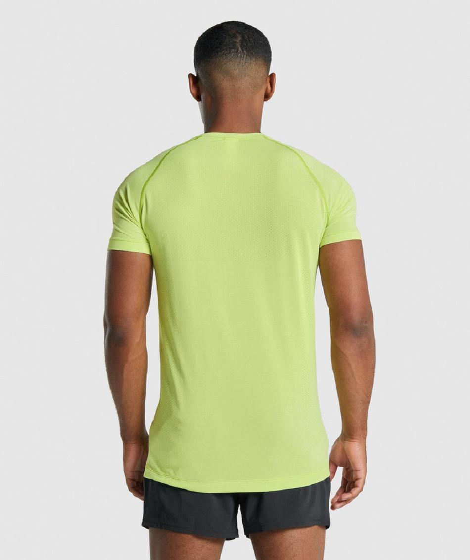 T Shirts Gymshark Vital Light Seamless Hombre Amarillos | MX_3203VRW