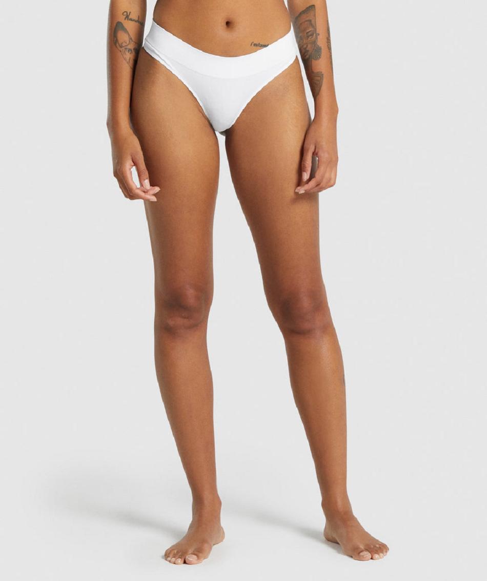 Tanga Gymshark Seamless Mujer Blancos | MX_3912MQZ