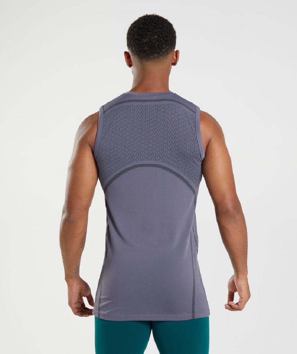 Tank Top Gymshark 315 Seamless Hombre Morados Negros | MX_3076ZUT