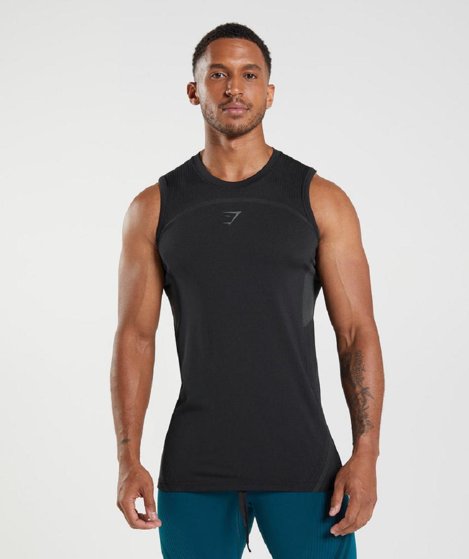 Tank Top Gymshark 315 Seamless Hombre Negros | MX_2926SGL