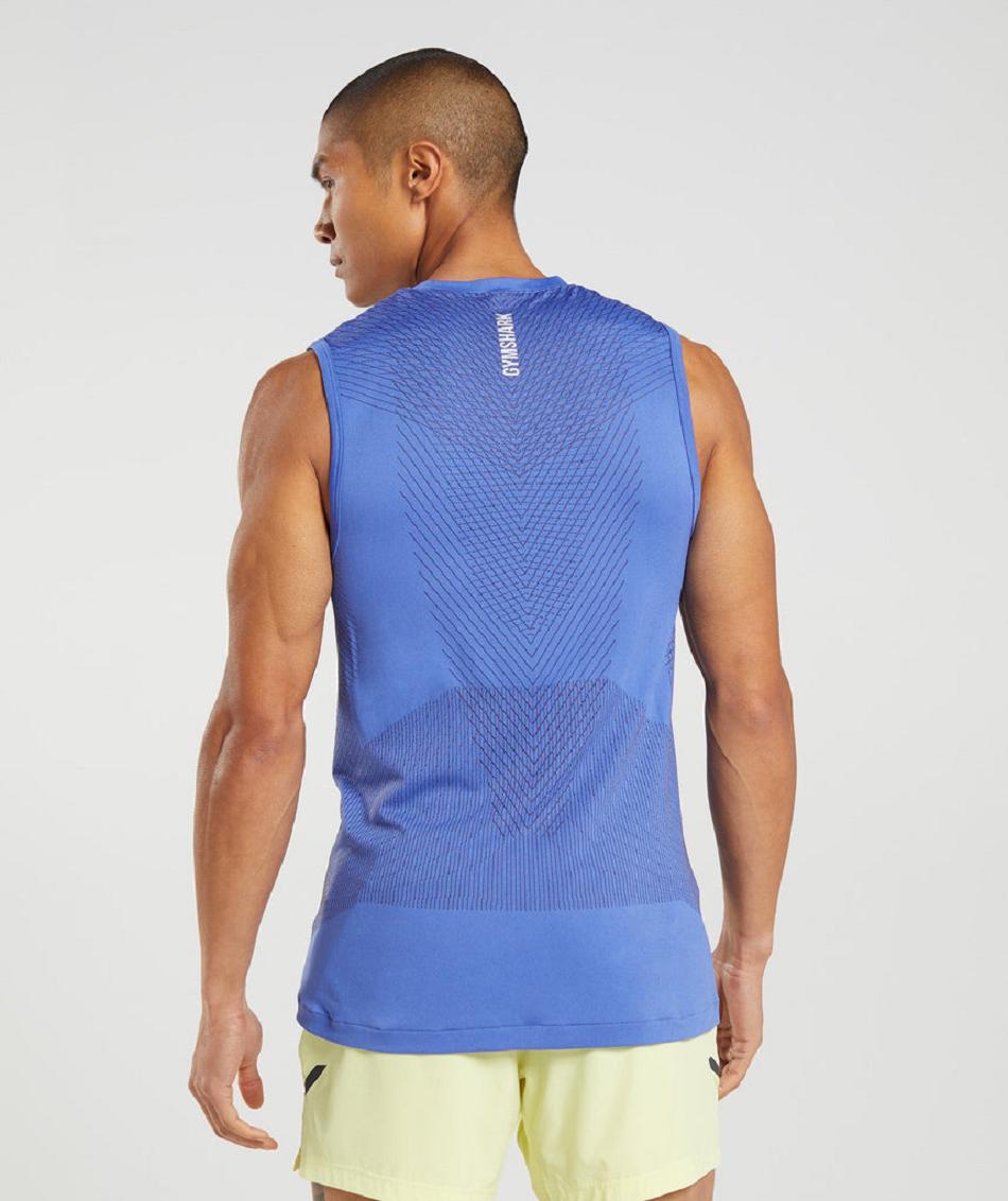 Tank Top Gymshark Apex Seamless Hombre Azules Negros Grises | MX_3029KOR