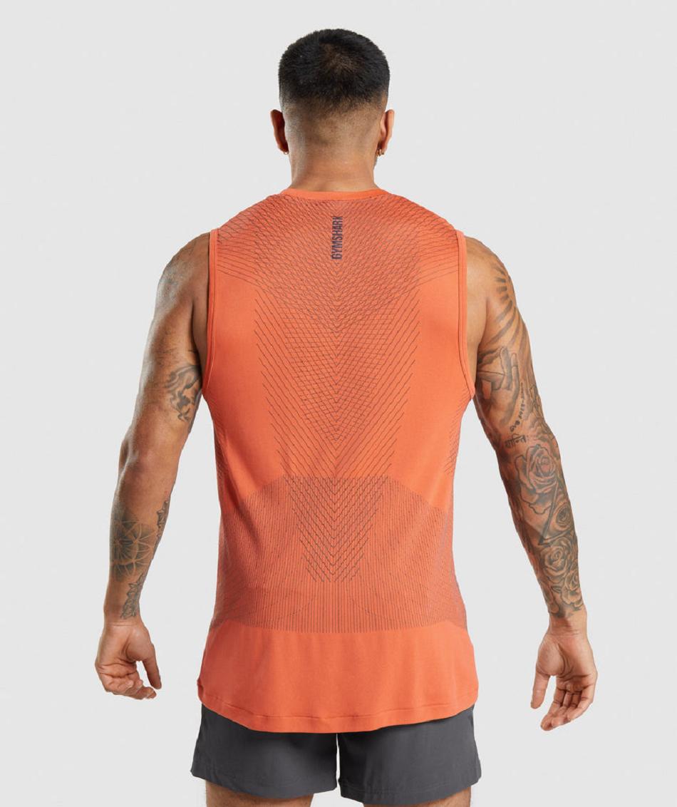 Tank Top Gymshark Apex Seamless Hombre Naranjas Negros Grises | MX_3038QMA