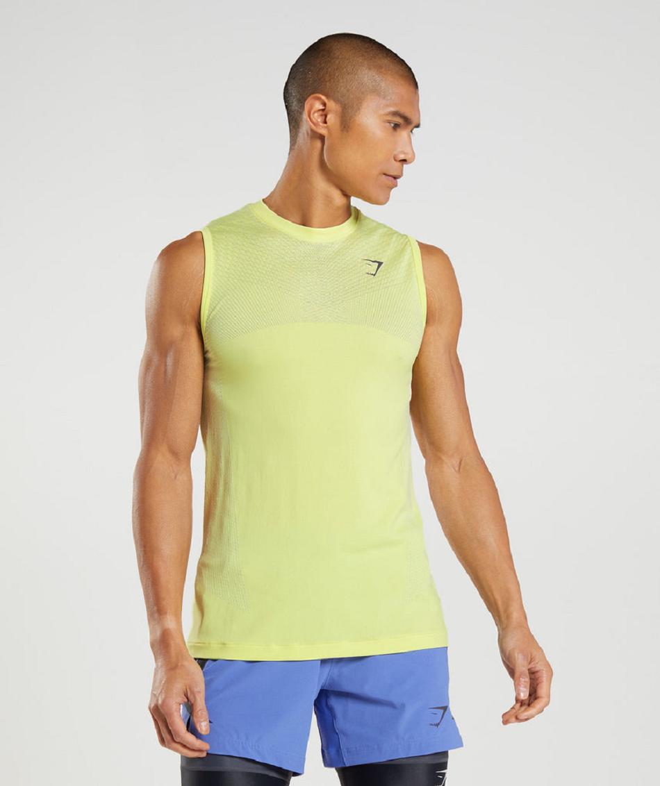 Tank Top Gymshark Apex Seamless Hombre Verdes Blancos | MX_3032XYU