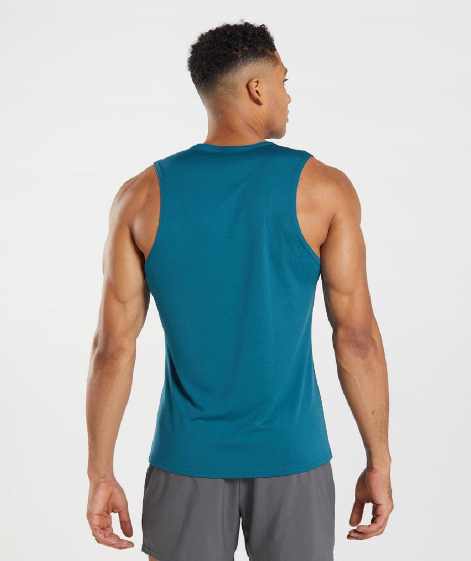 Tank Top Gymshark Arrival Hombre Azules | MX_3072HAP