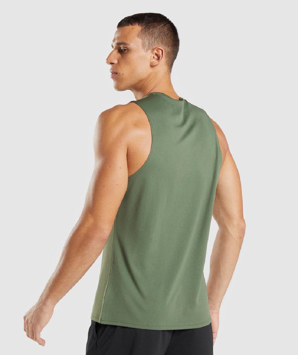 Tank Top Gymshark Arrival Hombre Verde Oliva | MX_3060CTV