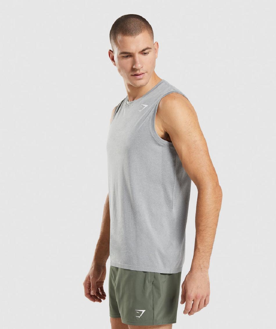 Tank Top Gymshark Arrival Seamless Hombre Grises | MX_3041RVD