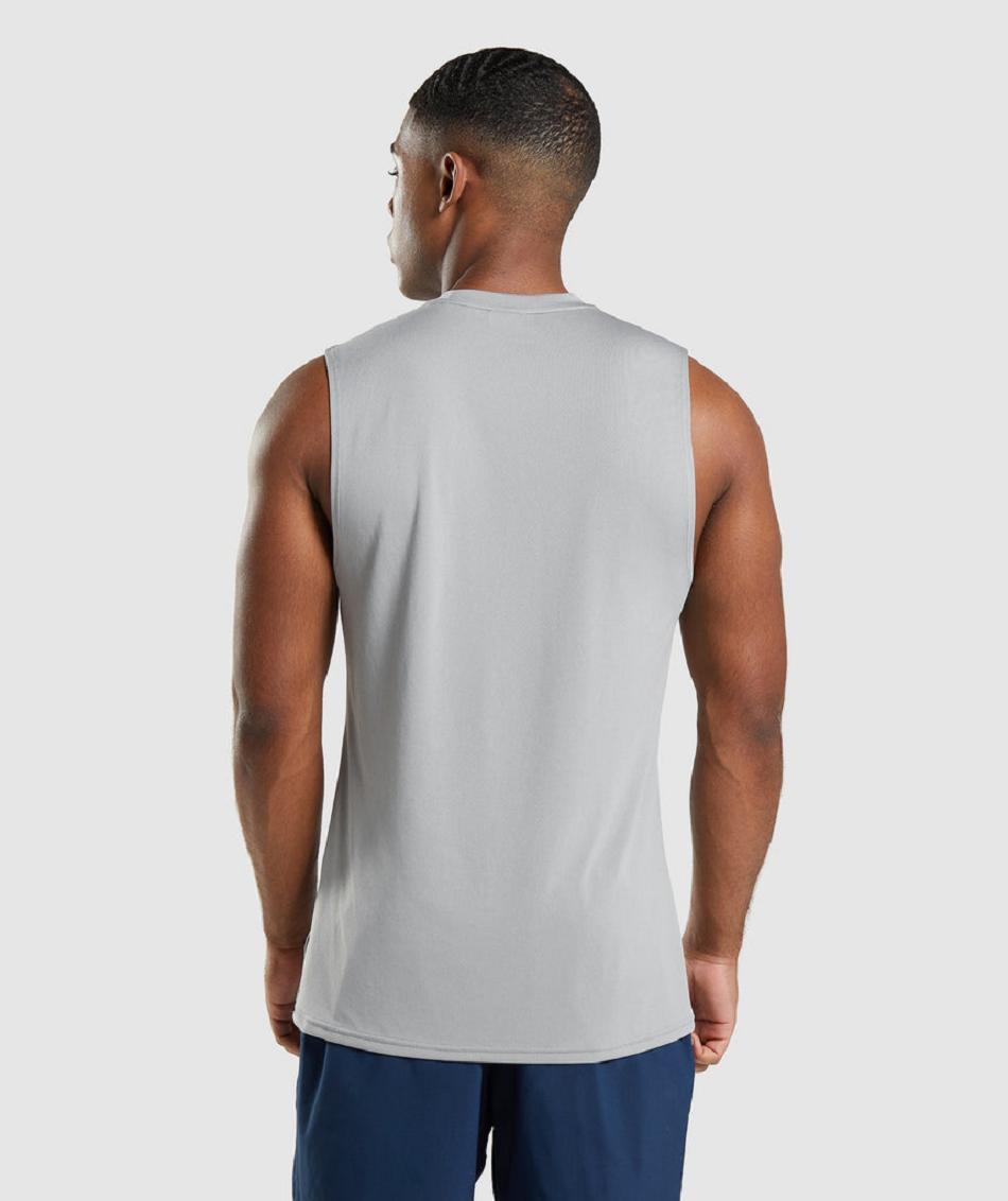 Tank Top Gymshark Arrival Sin Manga Hombre Grises | MX_3040EBC