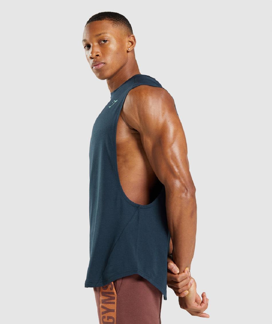 Tank Top Gymshark Bold Drop Arm Hombre Azul Marino | MX_3054HAP