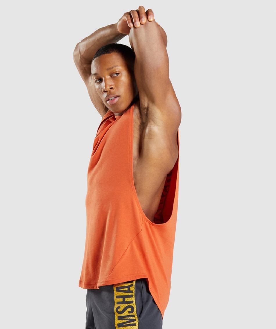 Tank Top Gymshark Bold Drop Arm Hombre Naranjas | MX_3049AHK