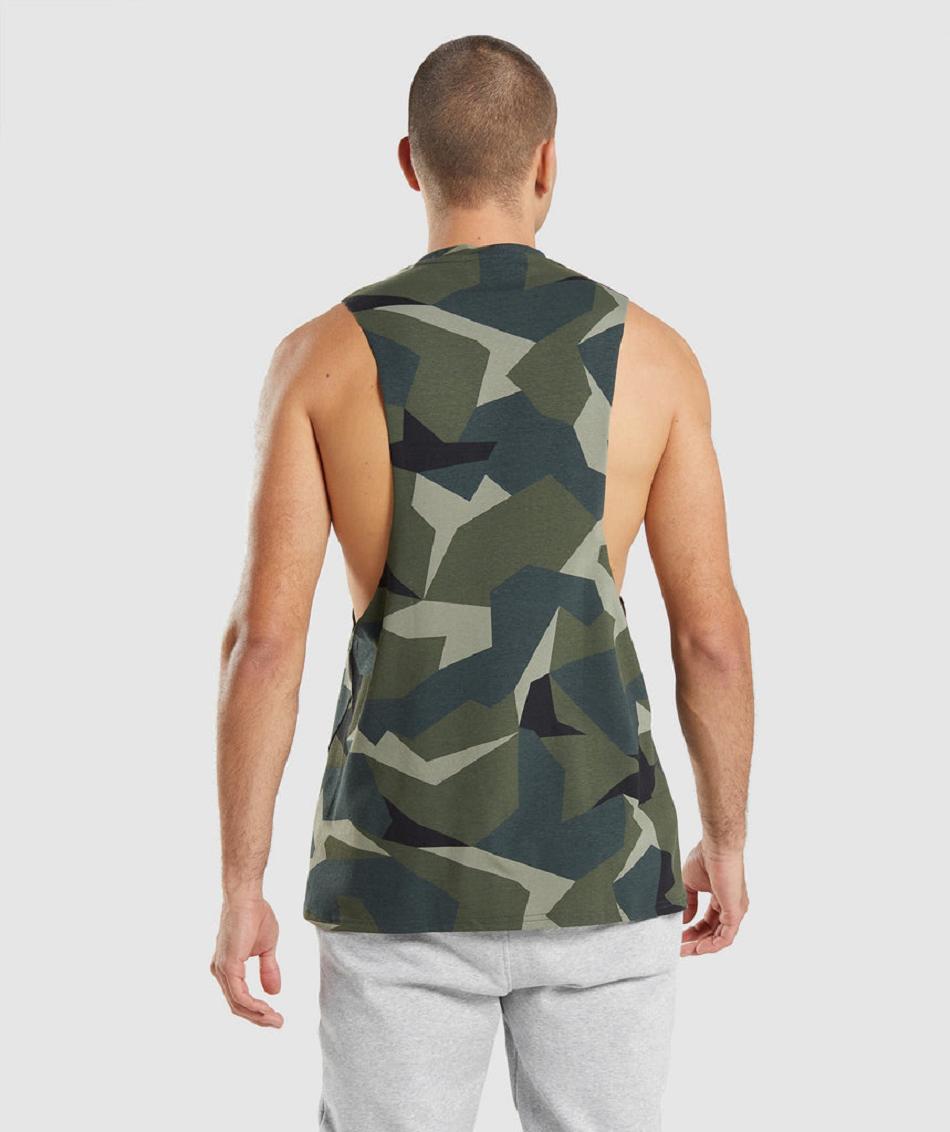 Tank Top Gymshark Critical Drop Arm Hombre Verdes | MX_3000GSO