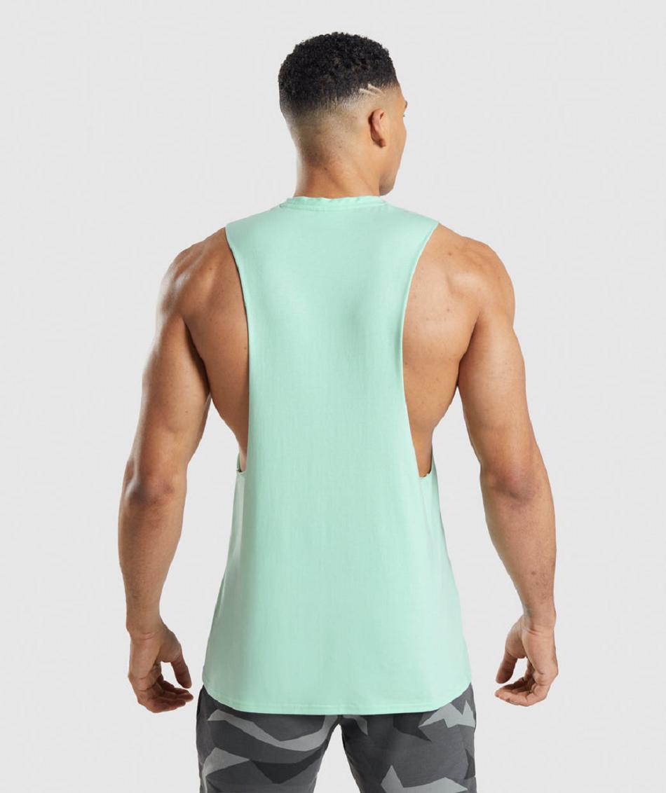 Tank Top Gymshark Critical Drop Arm Hombre Azules | MX_3005ZUT