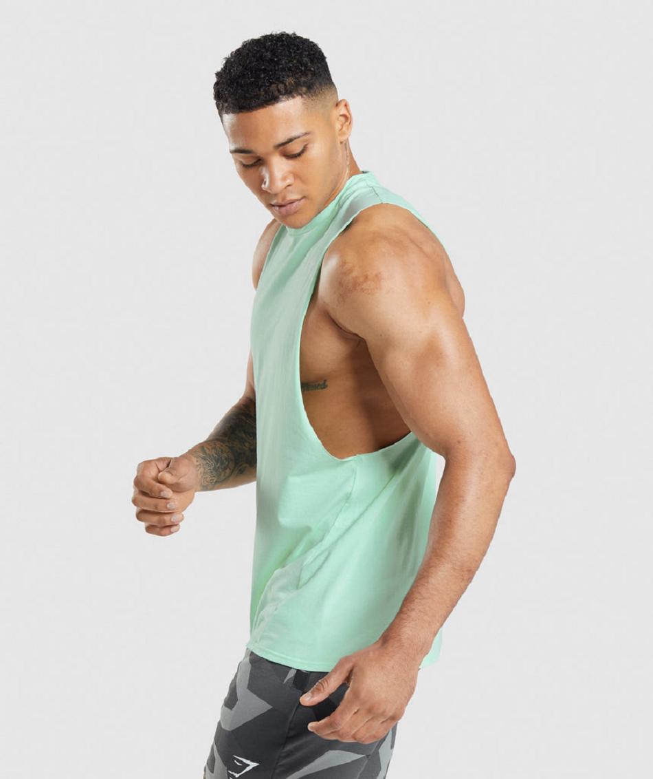 Tank Top Gymshark Critical Drop Arm Hombre Azules | MX_3005ZUT