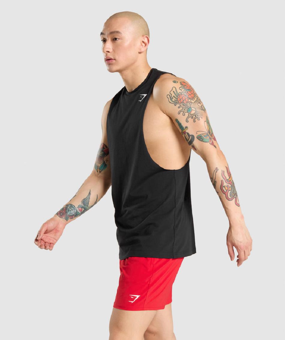 Tank Top Gymshark Critical Drop Arm Hombre Negros | MX_3010NWY