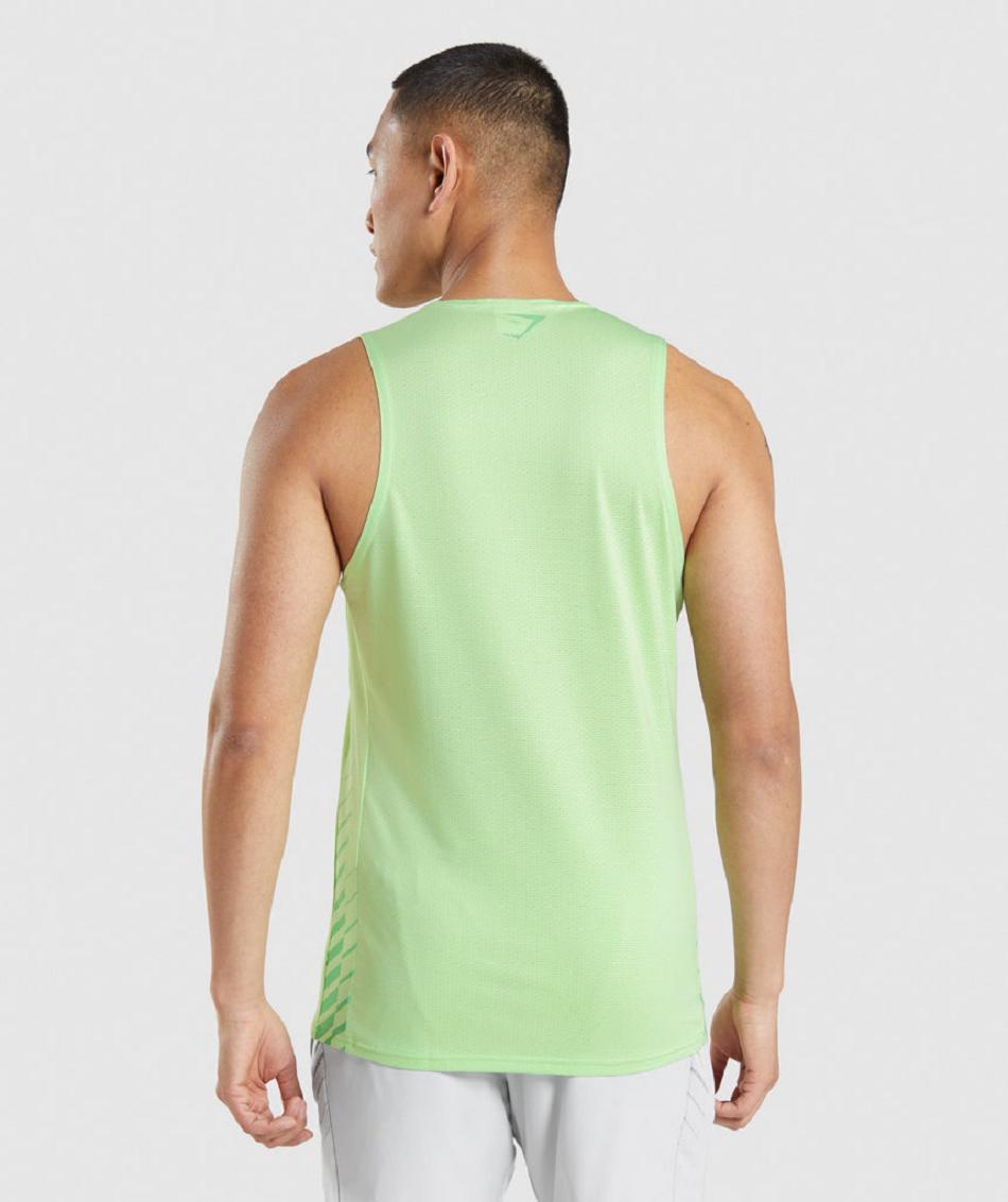 Tank Top Gymshark Deporte Stripe Hombre Verdes | MX_2986LIS