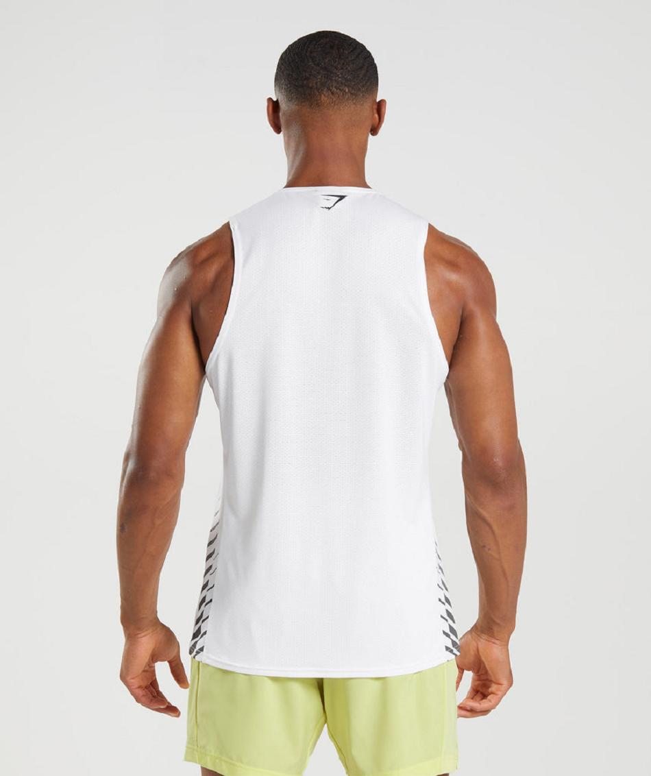 Tank Top Gymshark Deporte Stripe Hombre Blancos | MX_2989CTV