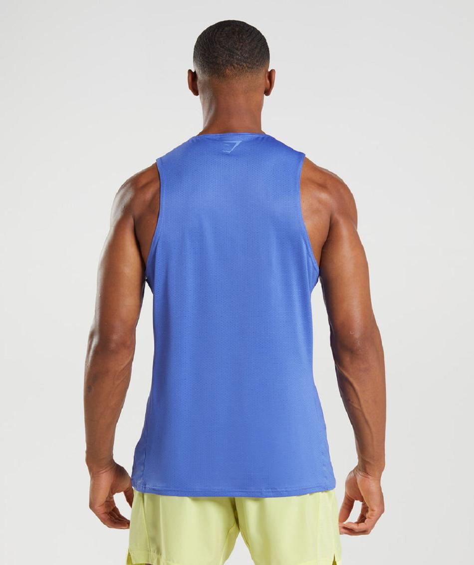 Tank Top Gymshark Deporte Stripe Hombre Azules | MX_3002JPQ