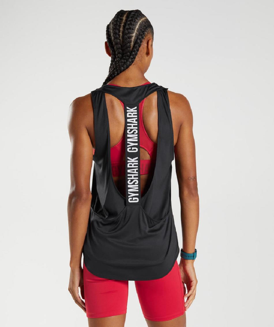 Tank Top Gymshark Entrenamiento Brandmark Mujer Negros | MX_3968RVD