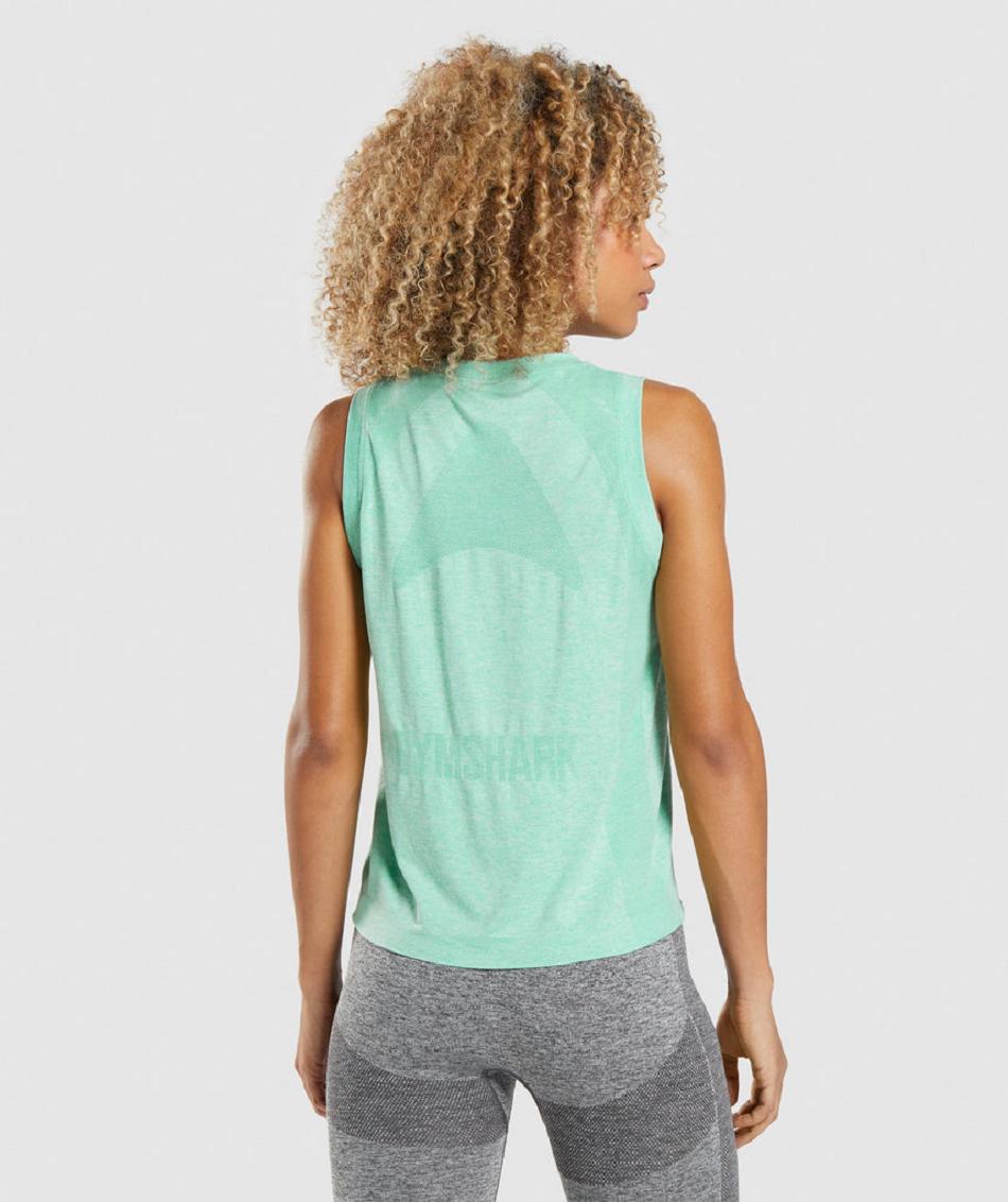 Tank Top Gymshark Flex Loose Top Mujer Verdes | MX_3976AHK