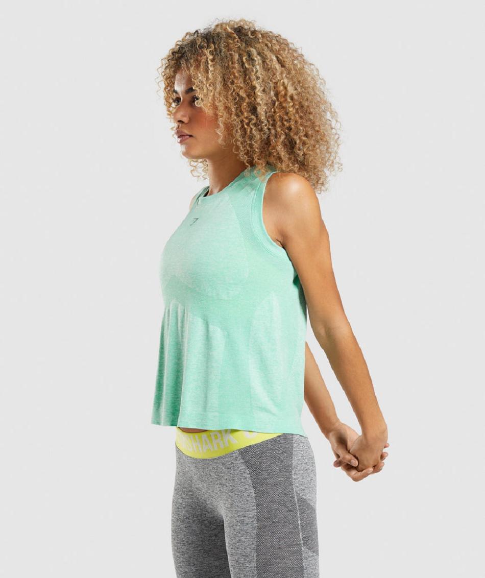 Tank Top Gymshark Flex Loose Top Mujer Verdes | MX_3976AHK