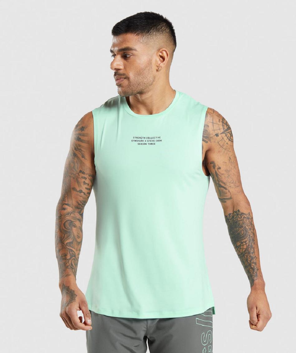 Tank Top Gymshark Gymshark//Steve Cook Hombre Verdes | MX_2987ZUT