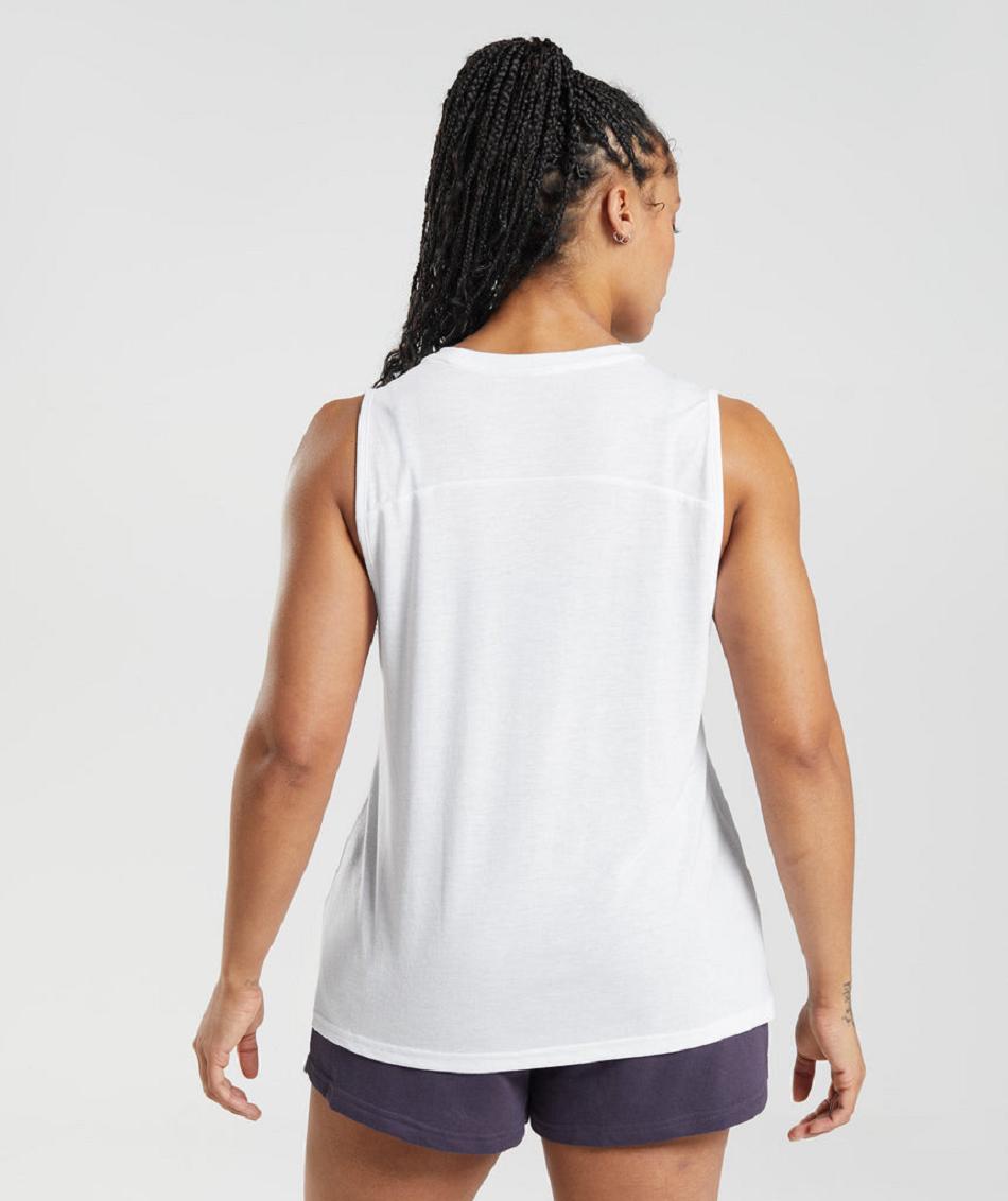 Tank Top Gymshark Legacy Mujer Blancos | MX_3941WNB