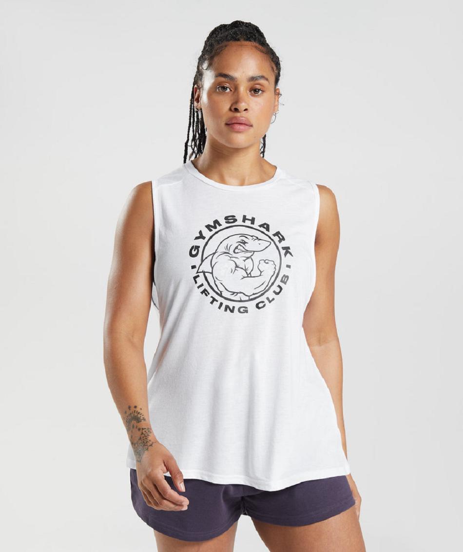 Tank Top Gymshark Legacy Mujer Blancos | MX_3941WNB