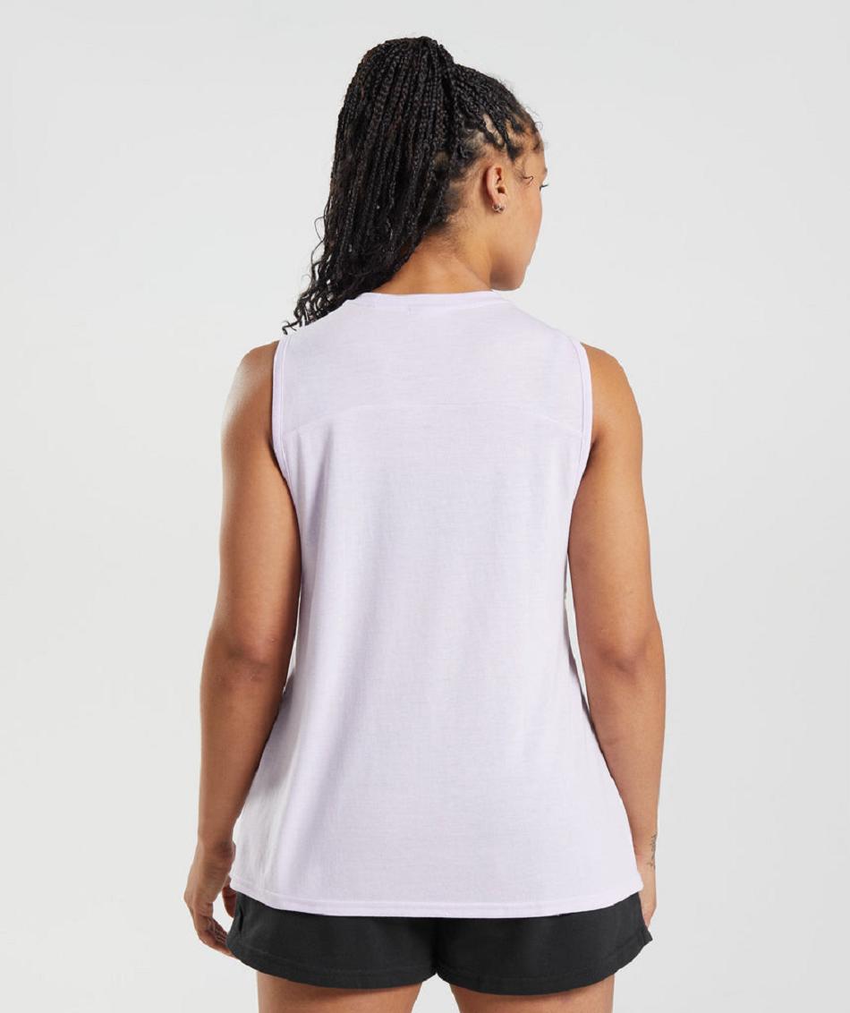 Tank Top Gymshark Legacy Mujer Morados | MX_3954HAP