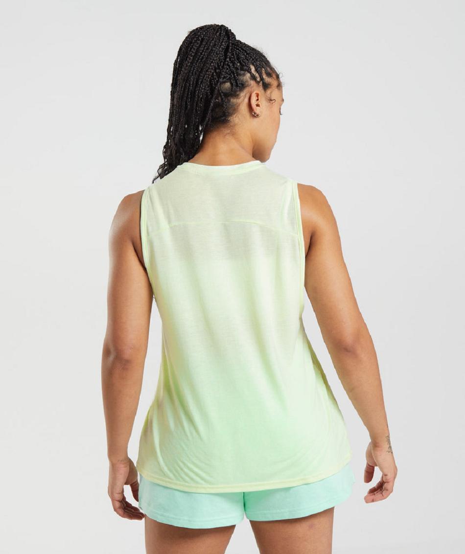 Tank Top Gymshark Legacy Mujer Verdes | MX_3985ZUT