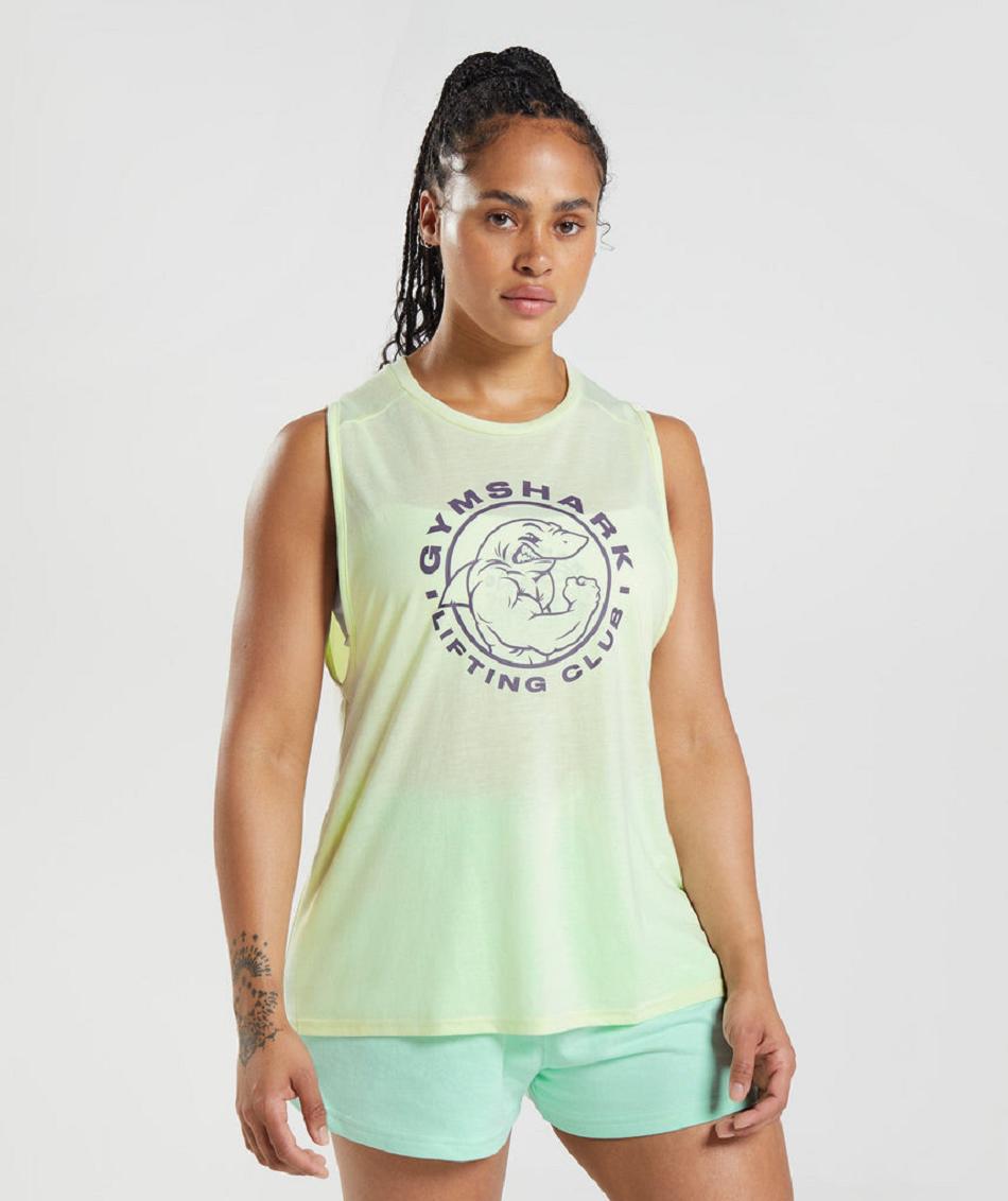 Tank Top Gymshark Legacy Mujer Verdes | MX_3985ZUT