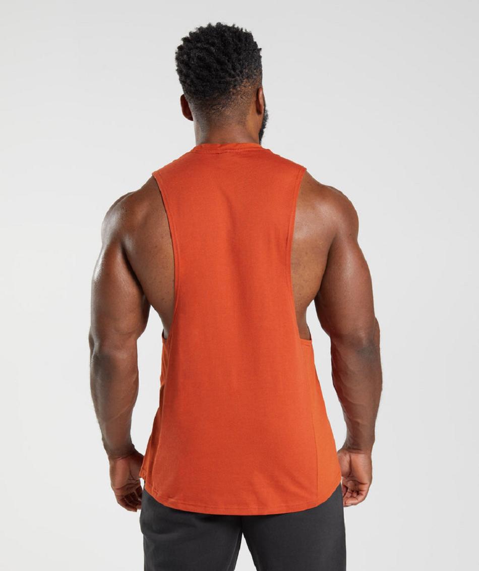 Tank Top Gymshark React Drop Arm Hombre Rojos | MX_3063NWY