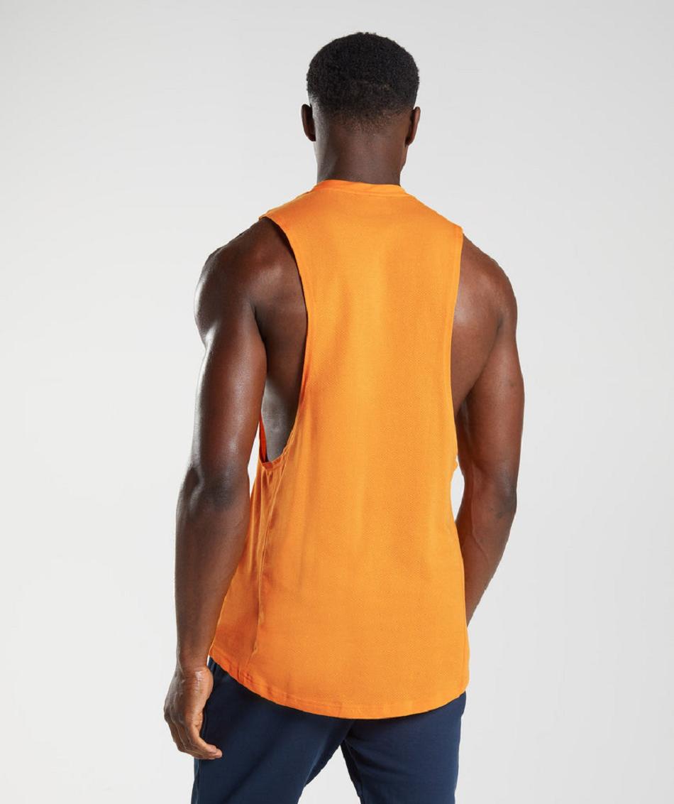 Tank Top Gymshark React Drop Arm Hombre Naranjas | MX_3071GSO