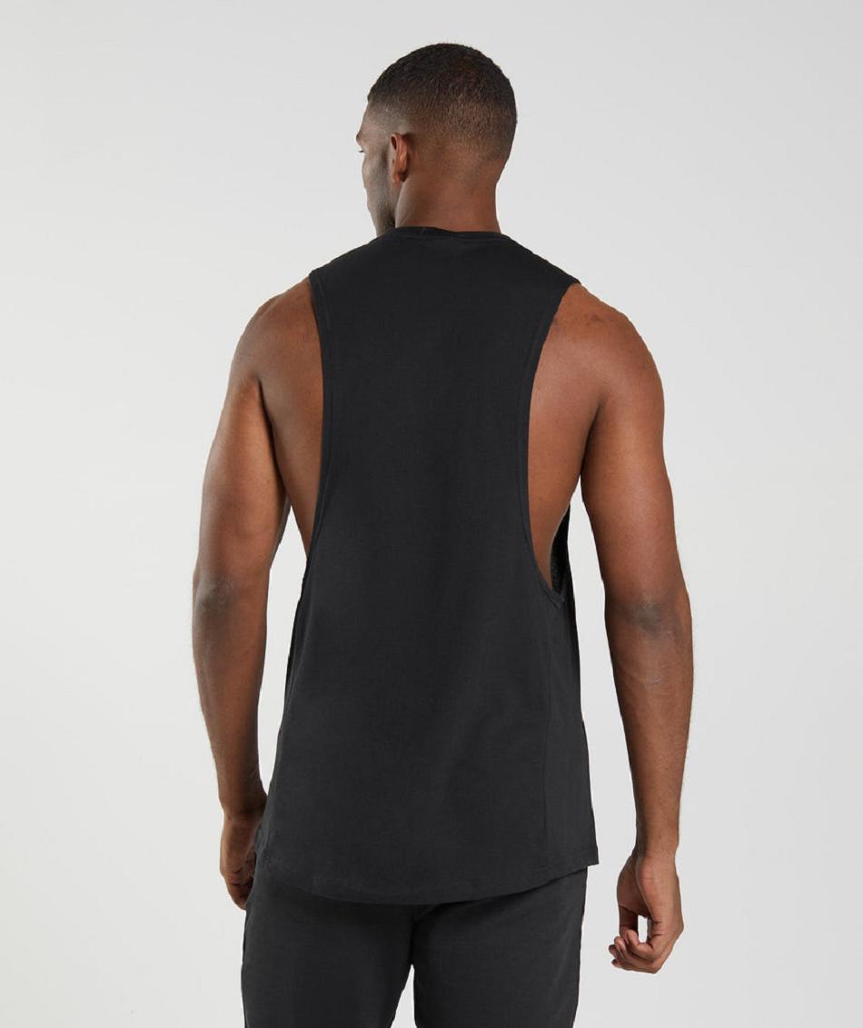 Tank Top Gymshark React Drop Arm Hombre Negros | MX_3077XYU