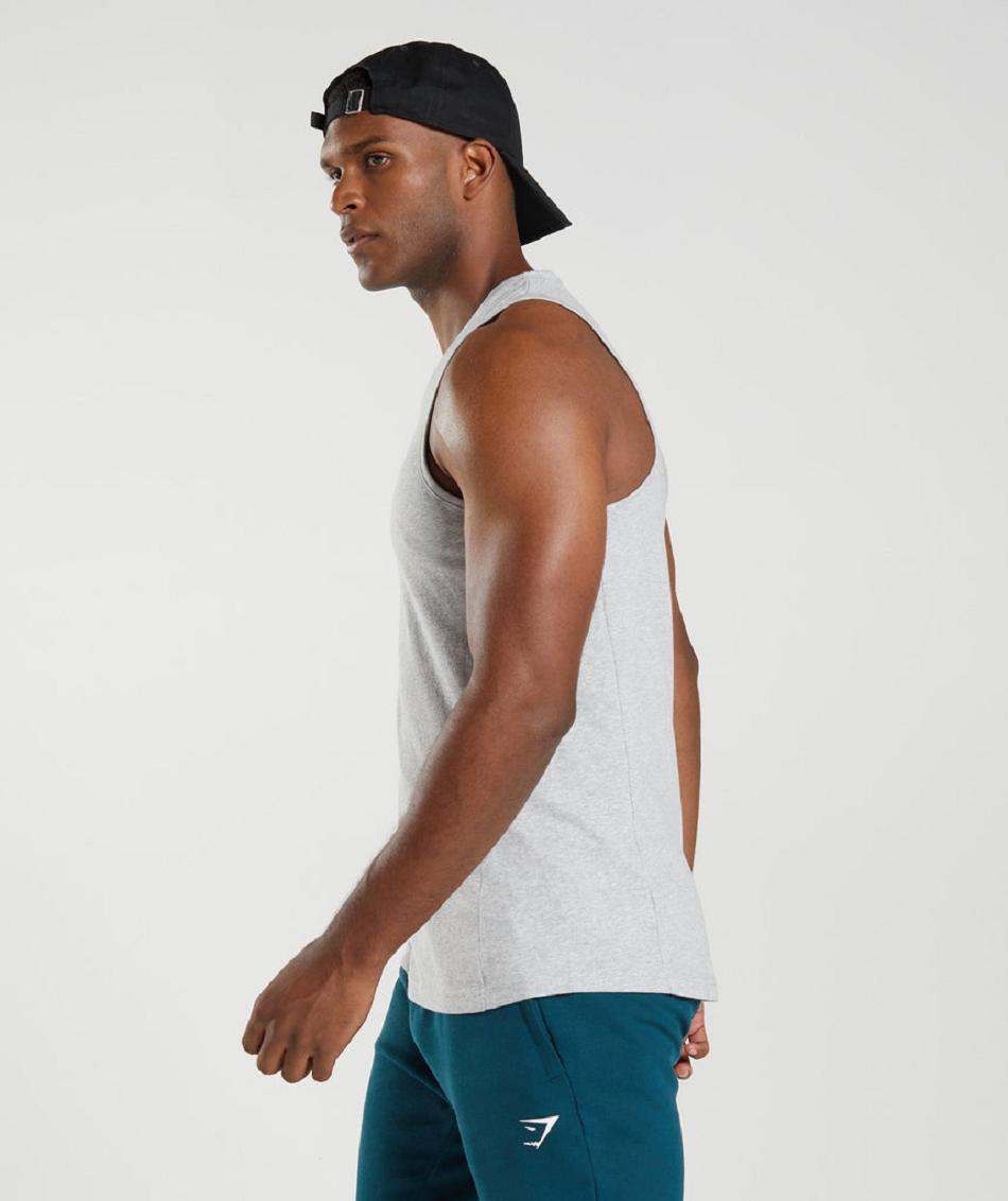 Tank Top Gymshark React Hombre Grises Claro | MX_3065QMA