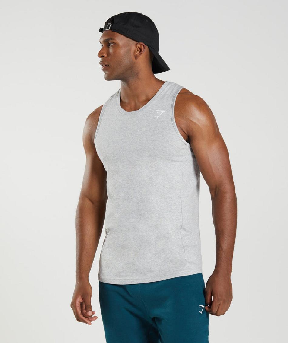 Tank Top Gymshark React Hombre Grises Claro | MX_3065QMA