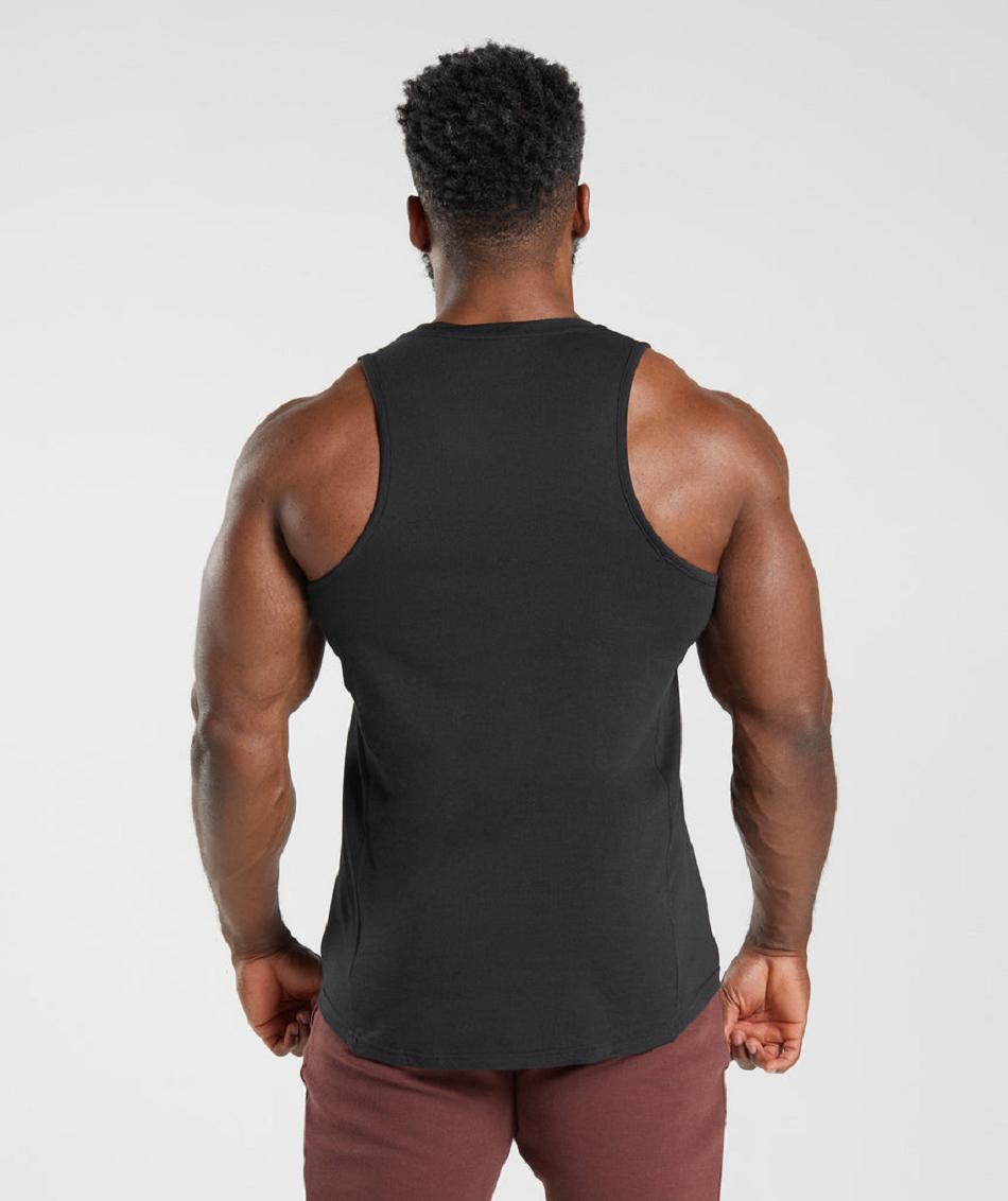 Tank Top Gymshark React Hombre Negros | MX_3081NWY