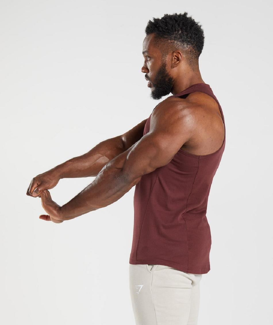 Tank Top Gymshark React Hombre Vino | MX_3068SGL