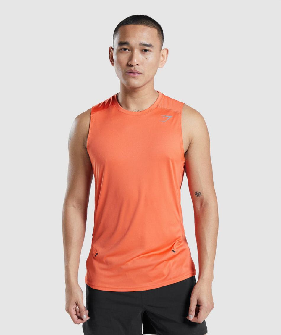 Tank Top Gymshark Speed Evolve Hombre Naranjas | MX_3026GSO