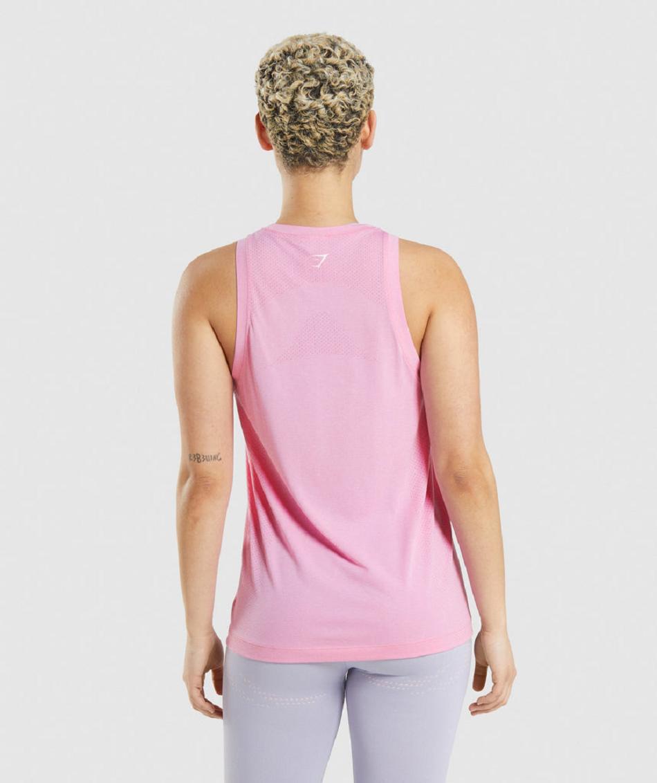 Tank Top Gymshark Vital Seamless 2.0 Light Loose Mujer Rosas | MX_3988VRW