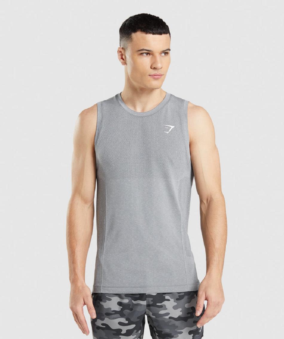 Tank Top Gymshark Vital Seamless Light Hombre Grises | MX_3030LIS