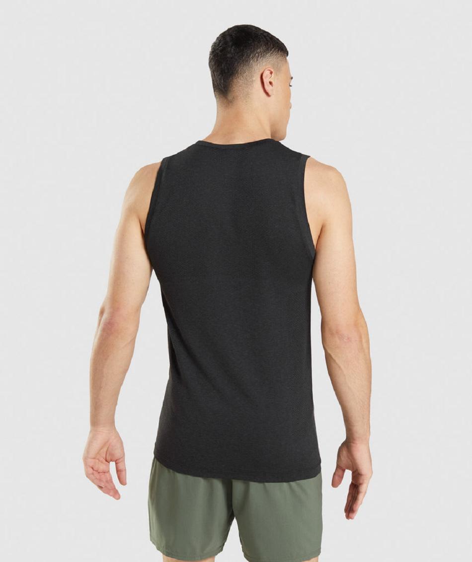 Tank Top Gymshark Vital Seamless Light Hombre Negros | MX_3044UZG