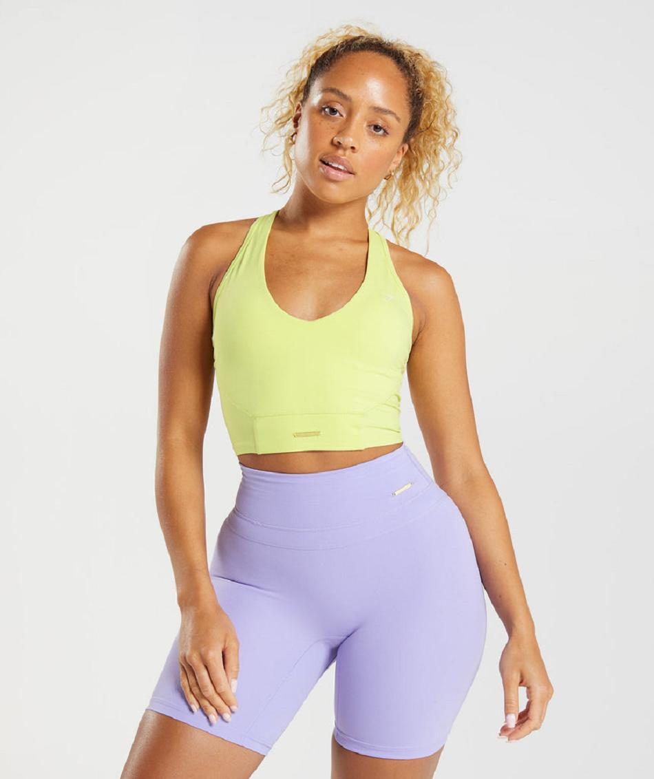 Tank Top Gymshark Whitney Crop Mujer Verdes | MX_3958ZUT